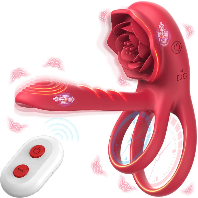 Rose Cock Ring Vibrator Klitoris Stimulator Paar Spielzeug Verbesserte Version