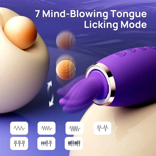Sucking Licking Vibrating Tongue Oral Clitoral G spot Vibrator