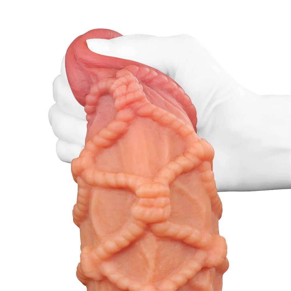Doppelschichtiger künstlicher Dildo aus Hanfseil aus Silikon