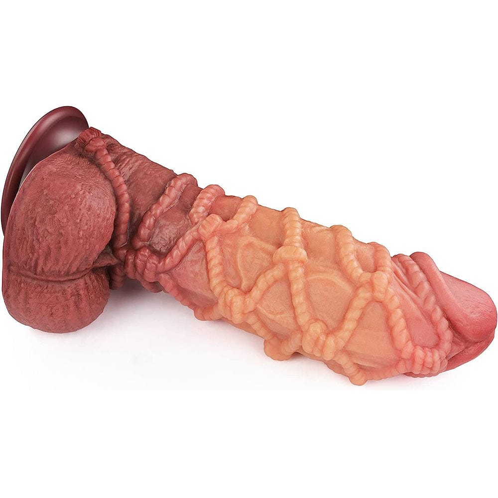 Doppelschichtiger künstlicher Dildo aus Hanfseil aus Silikon