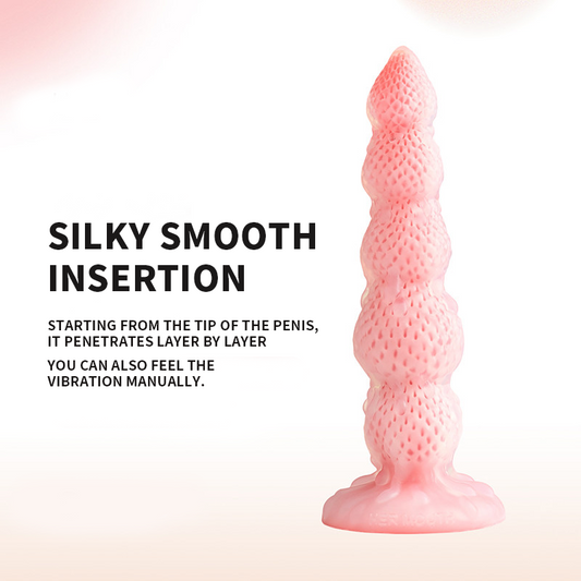 Light Snow Strawberry Tower Simulated Silicone Dildo