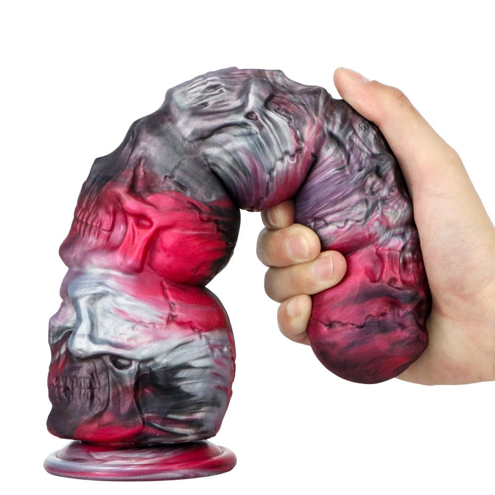 Halloween-Buttplug mit Kürbiskopf und Totenkopf