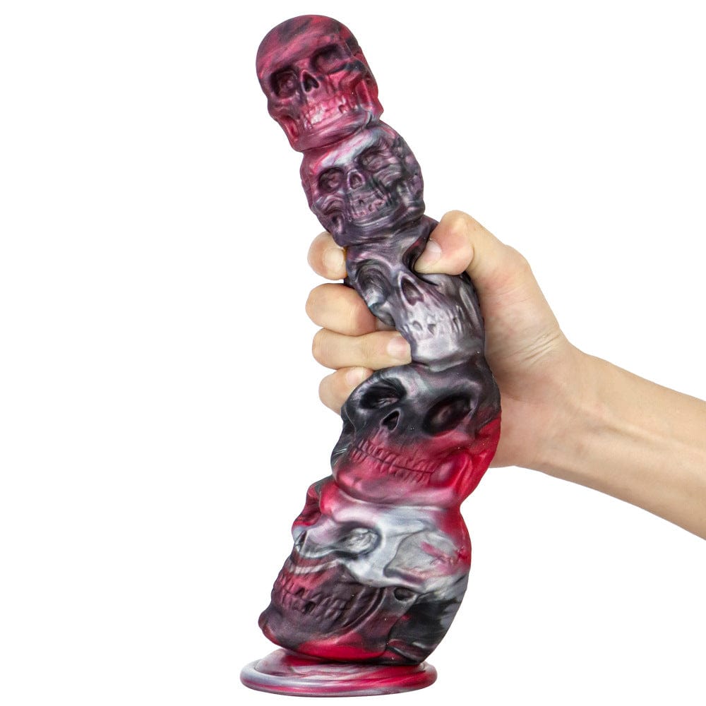 Halloween-Buttplug mit Kürbiskopf und Totenkopf