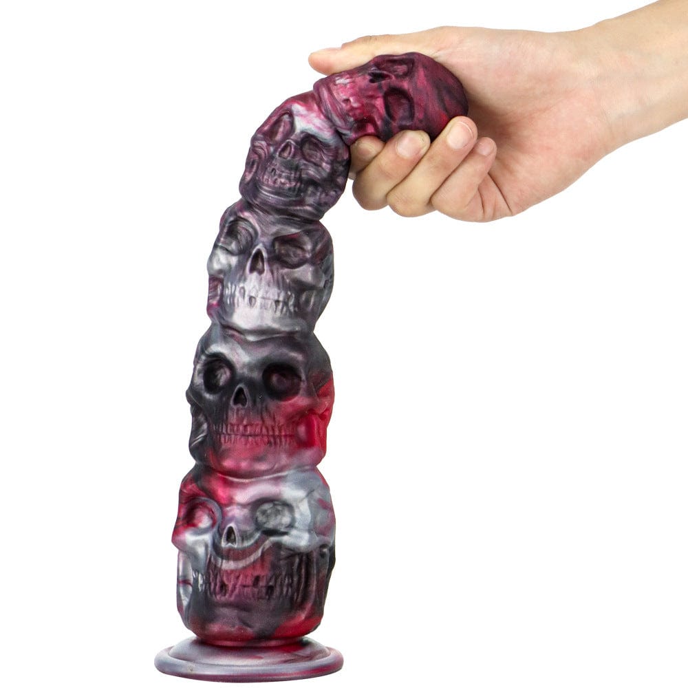 Halloween-Buttplug mit Kürbiskopf und Totenkopf
