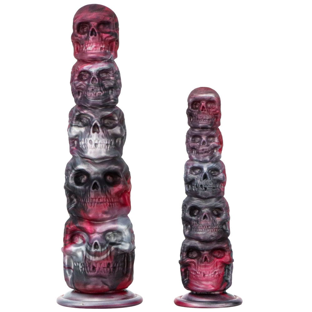 Halloween-Buttplug mit Kürbiskopf und Totenkopf