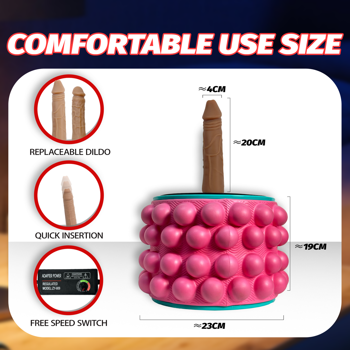 Yoga Wheel Simulated Penis Sex Machine Relieve Fatigue