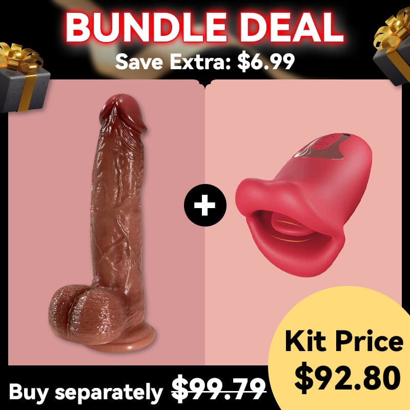 8.86 Inch Realistic Dildo 9 Vibrating 3 Telescoping Swing Vibrator