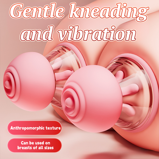 First Kiss 2 in 1 Kneading Nipple Clamps Breast Massager