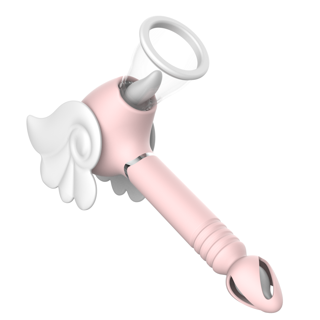 Magic Wand 4 in 1 Vacuum Suction Thrusting Clitoral G-spot Vibrator