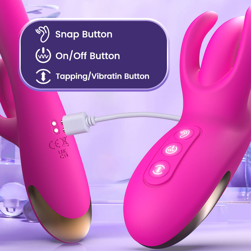 Bunny Clitoris 7 Schnapp- und 10 Klopfvibrator für die Klitoris und den G-Punkt