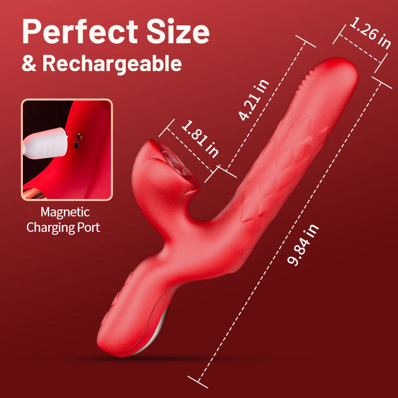 Rose 7 Thrusting Wiggling Clit Stimulator G-spot Vibrator