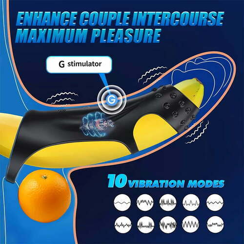 10 Vibrating Cock Ring G-spot Stimulator With Remote Control