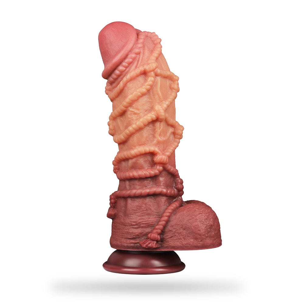 Doppelschichtiger künstlicher Dildo aus Hanfseil aus Silikon