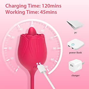 Rose Female Tongue Licking Egg Jumping Telescopic Masturbation