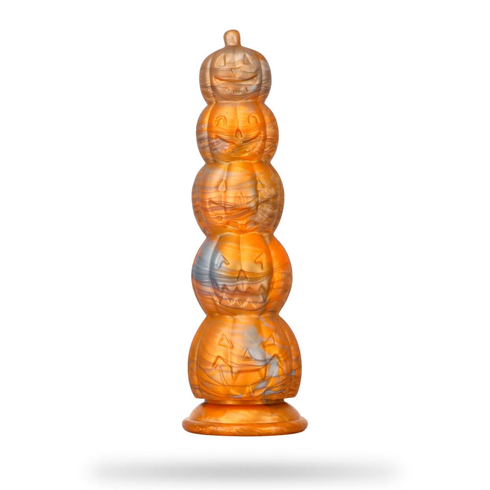 Halloween-Buttplug mit Kürbiskopf und Totenkopf