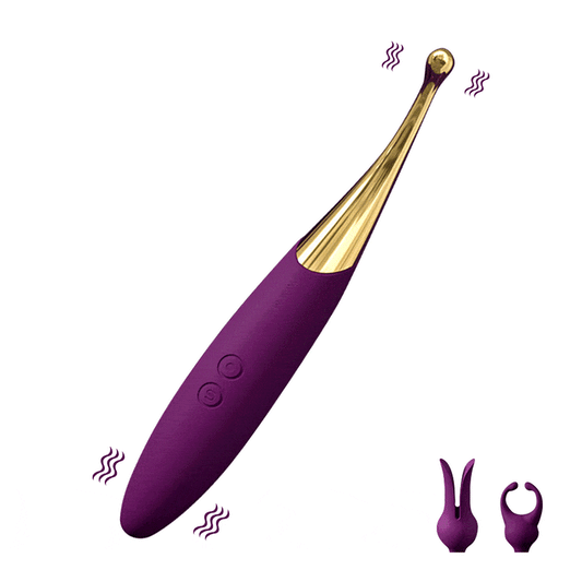 Multifunktionaler Vibrationsstab mit austauschbarem Kopf und 10 Geschwindigkeiten