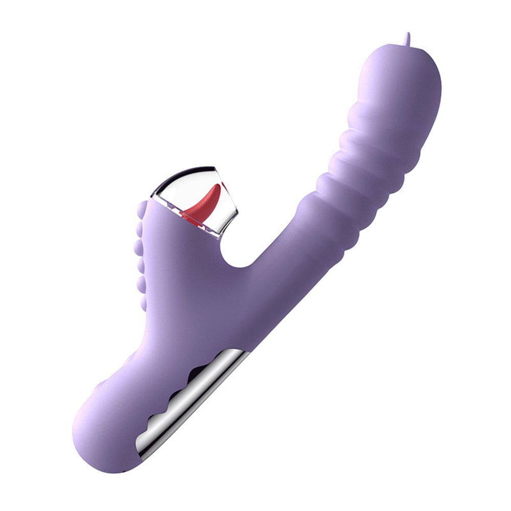 Small Dinosaur Vibrator - Multi-frequency Telescopic Tongue Sucking