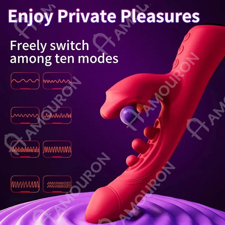 Rose Muncher Biting Mouth Wearable G Spot Vibrator