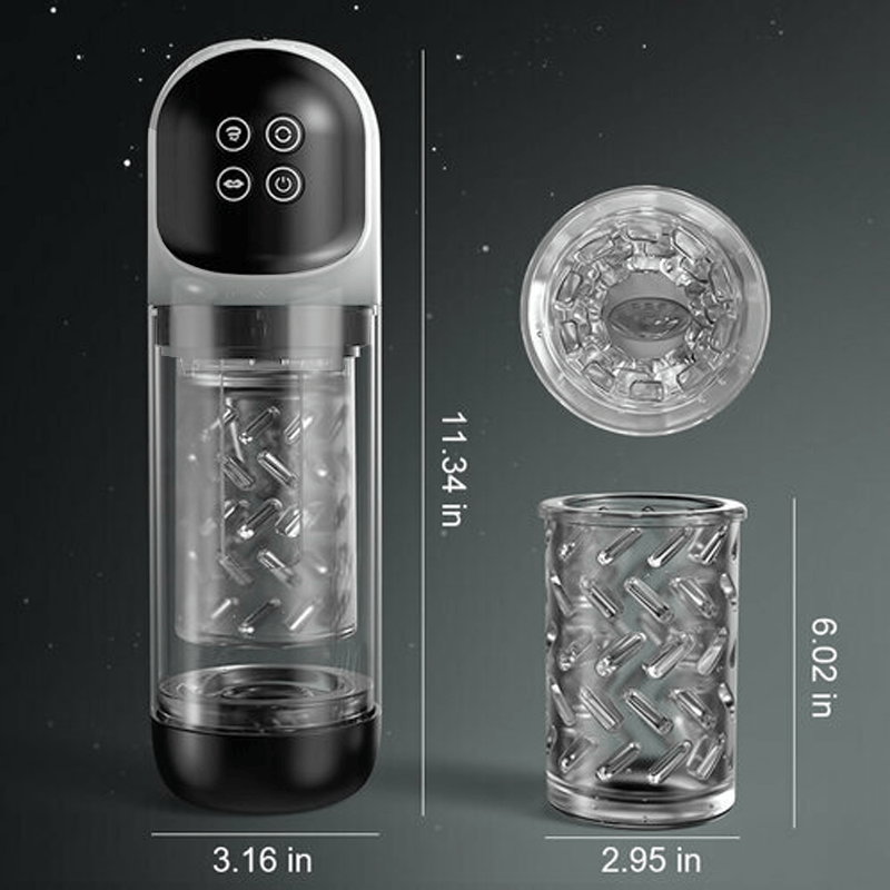 Nachtelfen-Masturbatorbecher mit 7 Rotationssaugvakuumpumpen