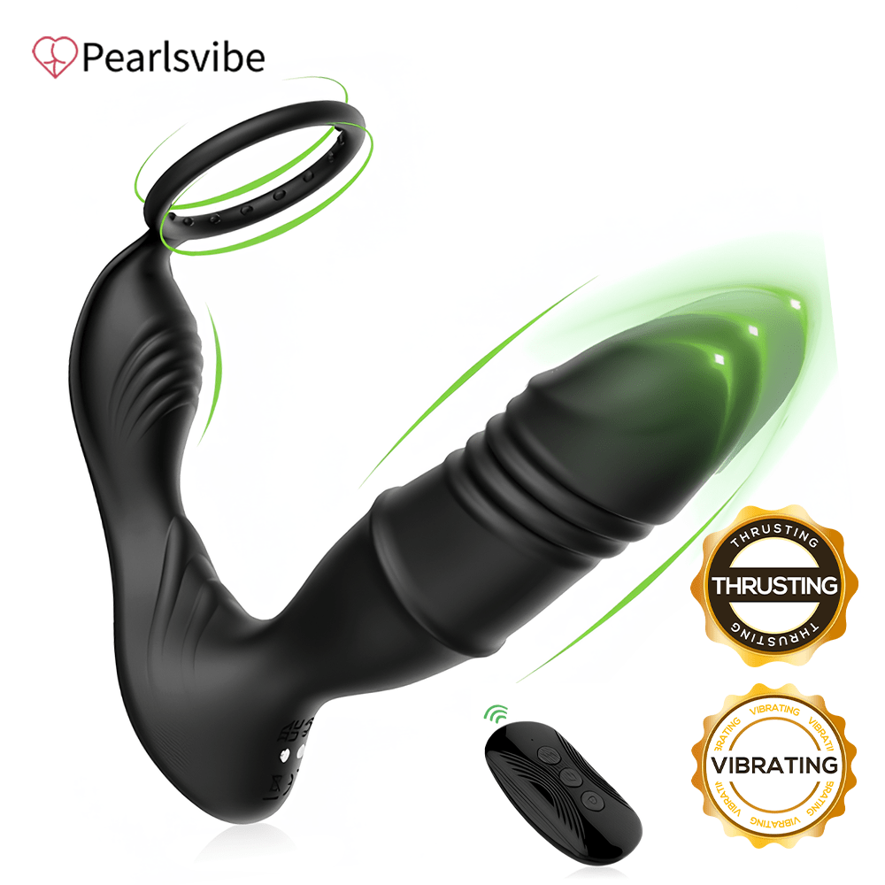 Mason APP Control 9-Telescopic Vibration Cock Rings Prostate Massager