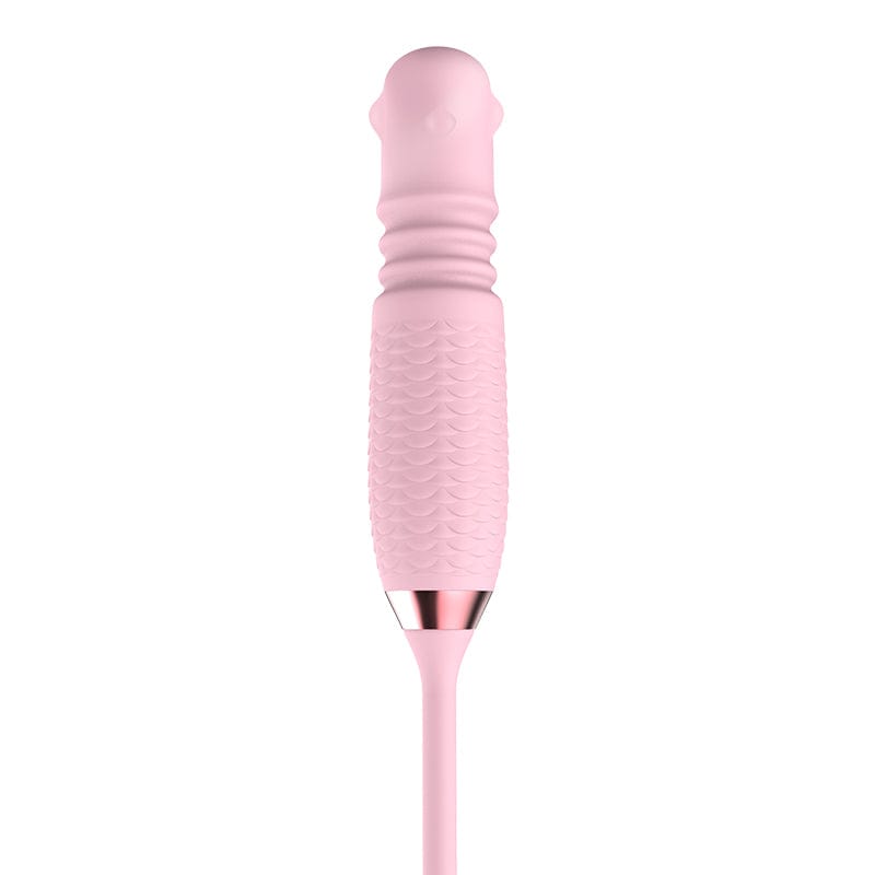 3-in-1 Blooming Sexy Pink Rose Toy Rotating Pearls Telescopic Vibrator
