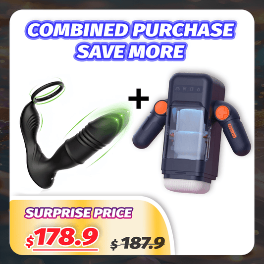 مجموعة جهاز استمناء للرجال وجهاز تدليك البروستاتا من جيم كب