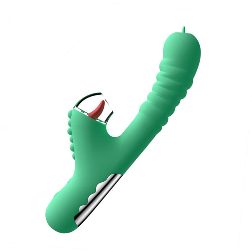 Small Dinosaur Vibrator - Multi-frequency Telescopic Tongue Sucking