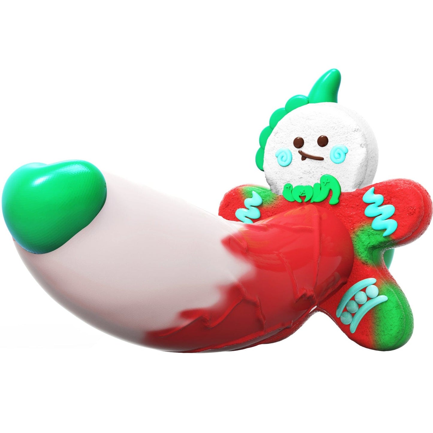 AIMITEX Gingerbread Man Dildo Suction Cup Manual Masturbator