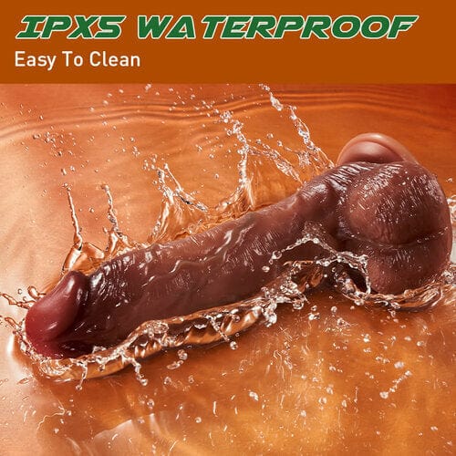 8.86 Inch Realistic Dildo 9 Vibrating 3 Telescoping Swing Vibrator