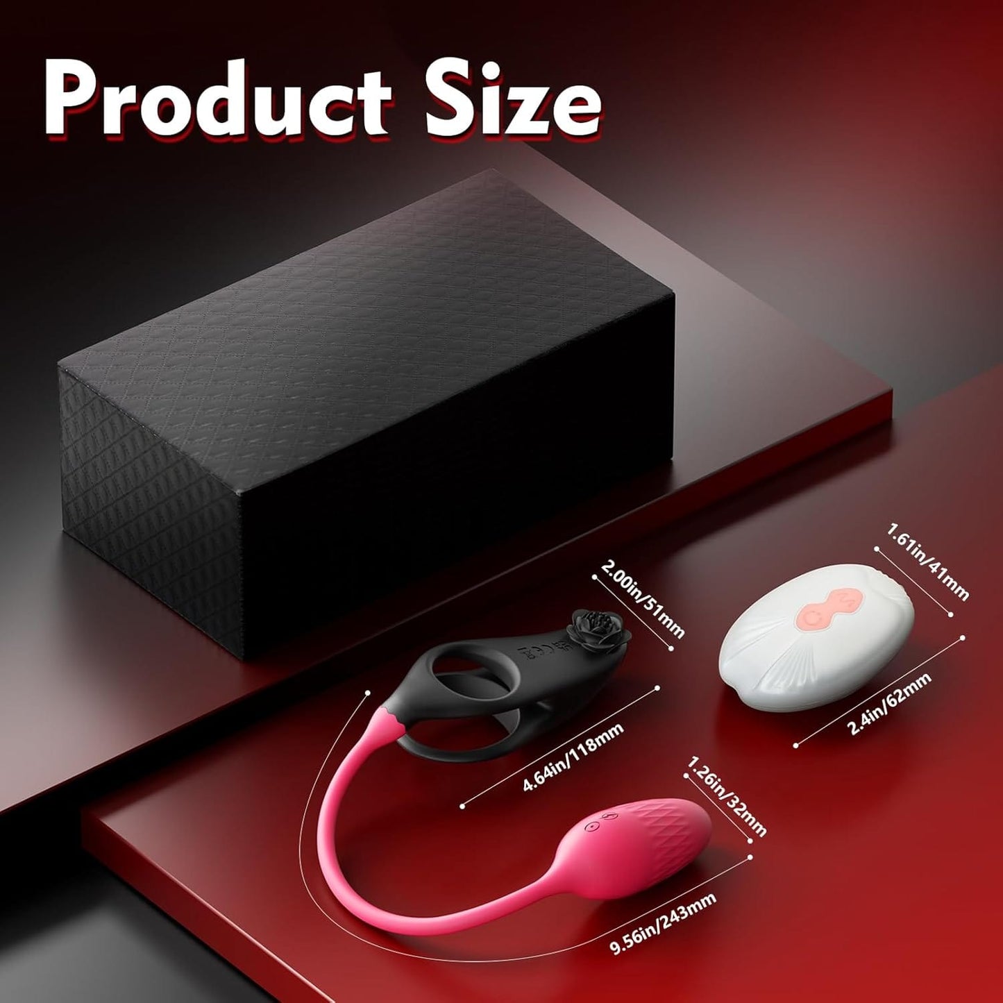 حلقة قضيب هزاز بتصميم قابل للفصل مع سدادة شرجية للزوجين