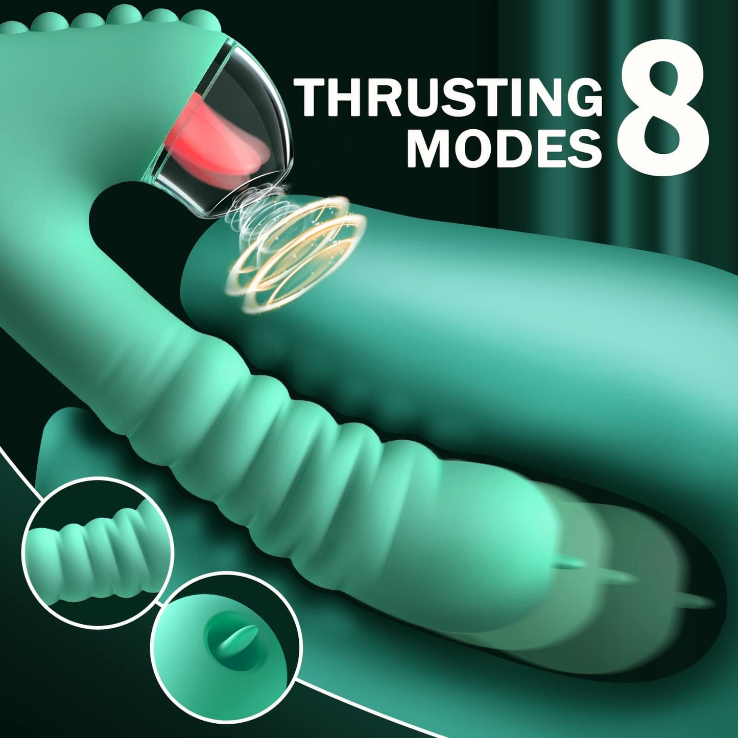 Small Dinosaur Vibrator - Multi-frequency Telescopic Tongue Sucking