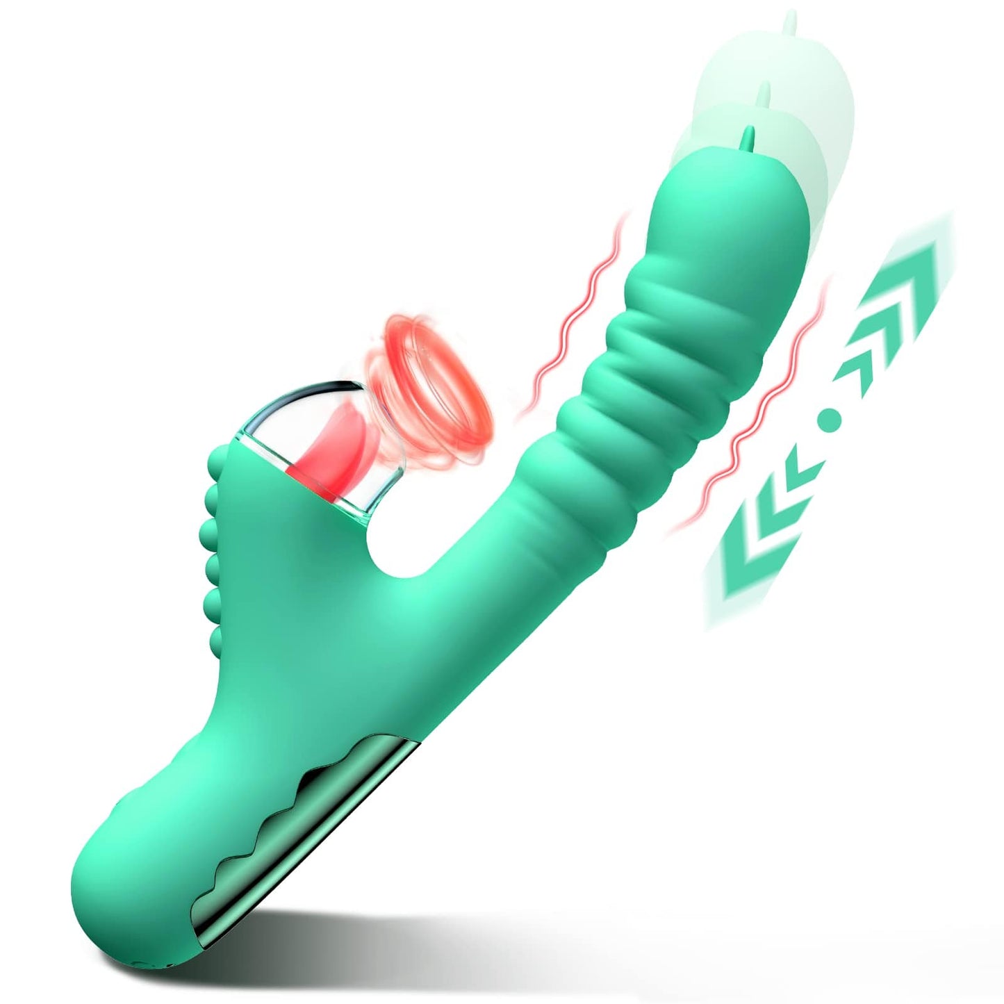 Small Dinosaur Vibrator - Multi-frequency Telescopic Tongue Sucking