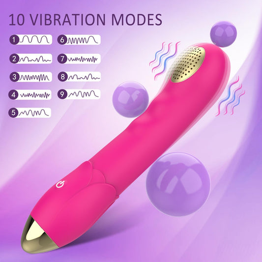 Wasserspritzende G-Punkt-Klitorisvibratoren, Sexspiele und Vorspiel mit 10 verspielten Vibrationsmodi