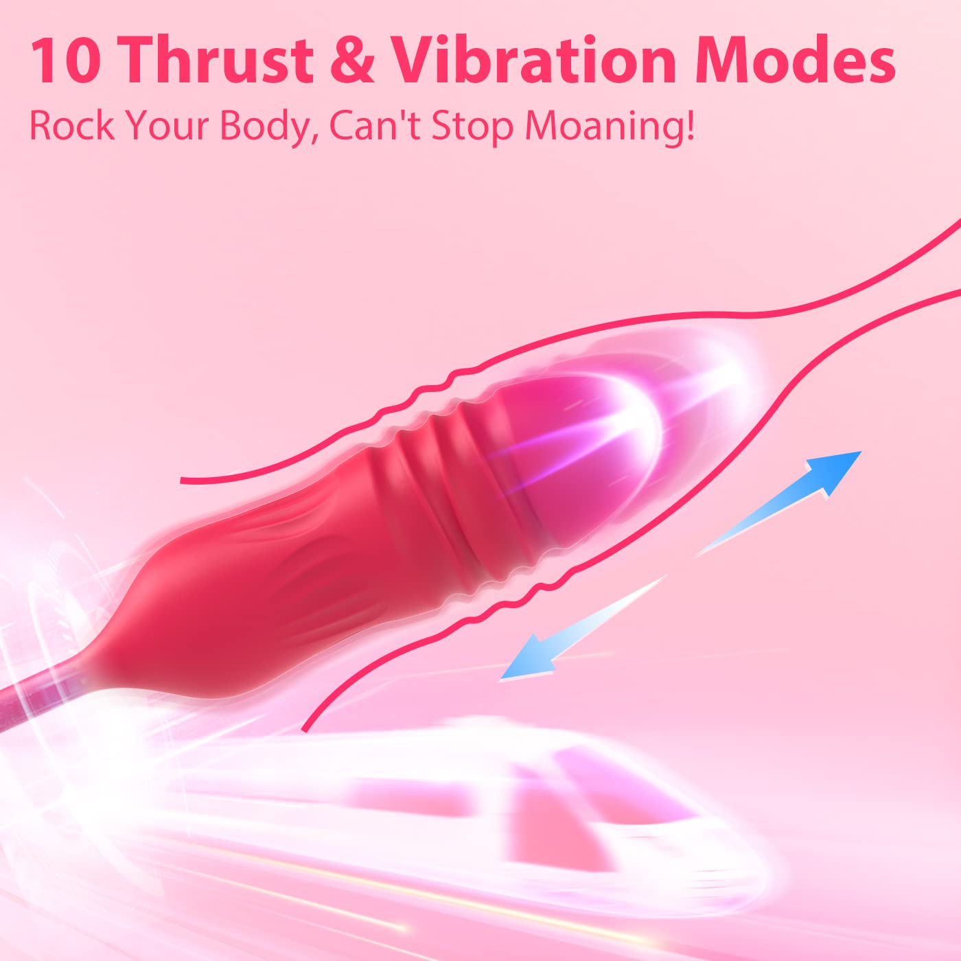 Rose Female Tongue Licking Egg Jumping Telescopic Masturbation