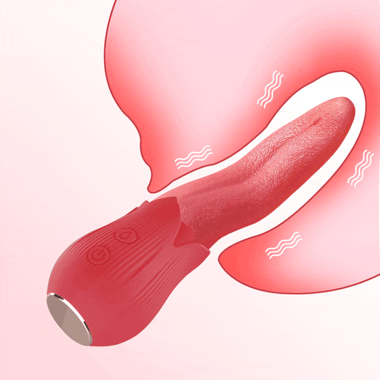 Upgraded Rose - 20 Frequency Tongue Licking Vibrator