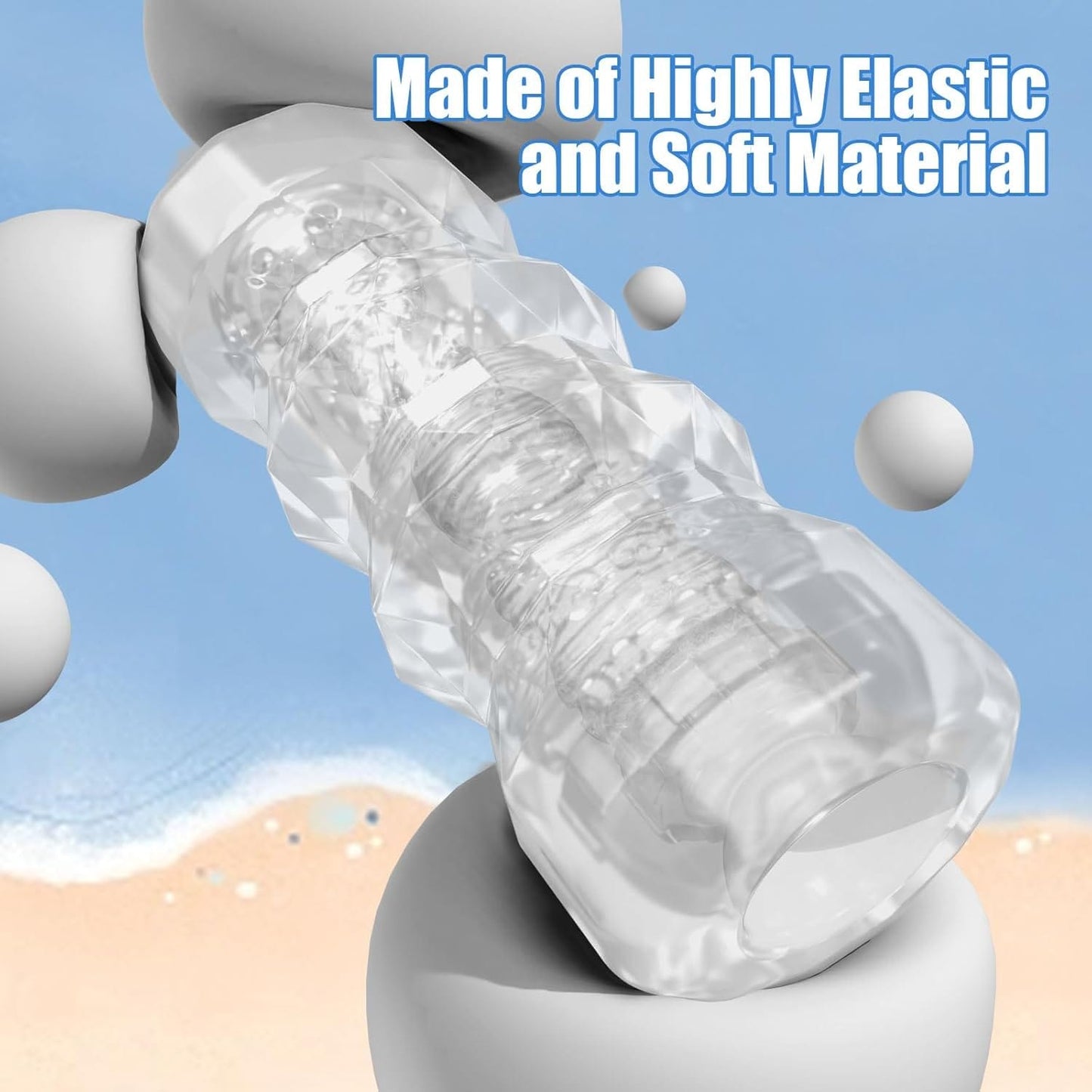 Manuelle männliche Masturbation, realistischer Stroker mit 3D-Struktur, 5 Farben