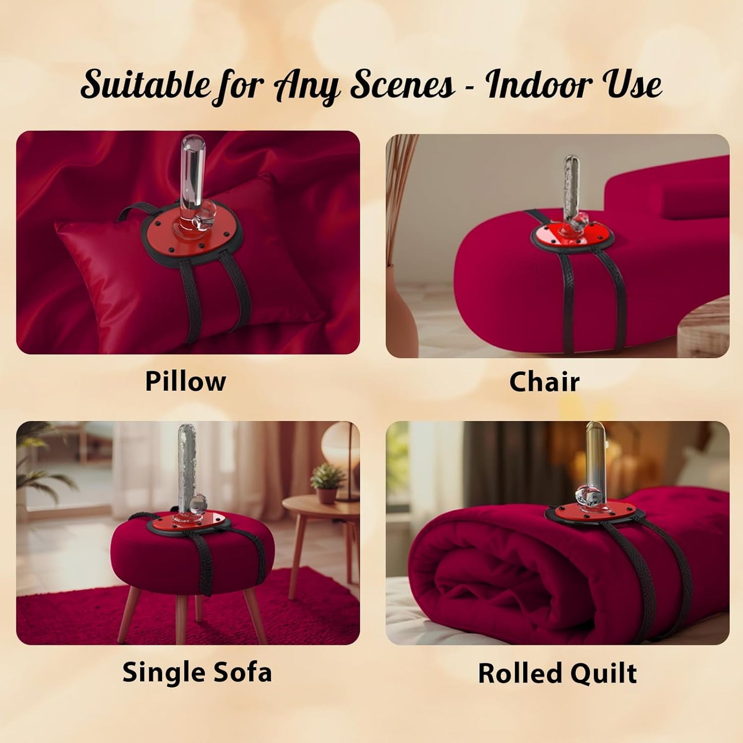 Strap On Harness Dildo Holder for Chair Swing Pillow Sofa Cushion