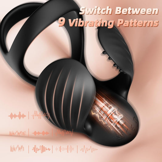 Vibrating Cock Ring with Ball Wrap