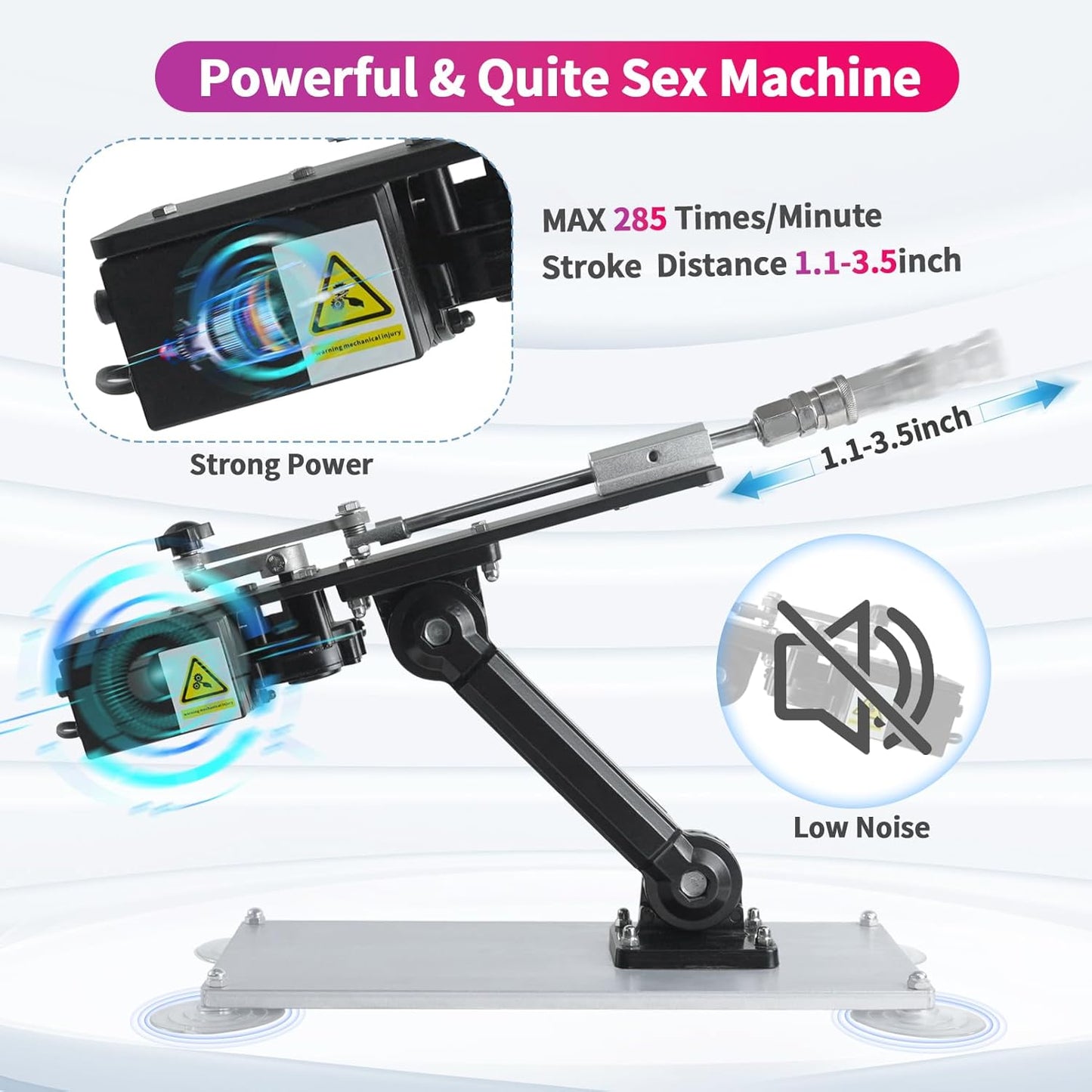 2-In-1 Handheld Automatic Thrusting Sex Machine Sm Remote Control Toy