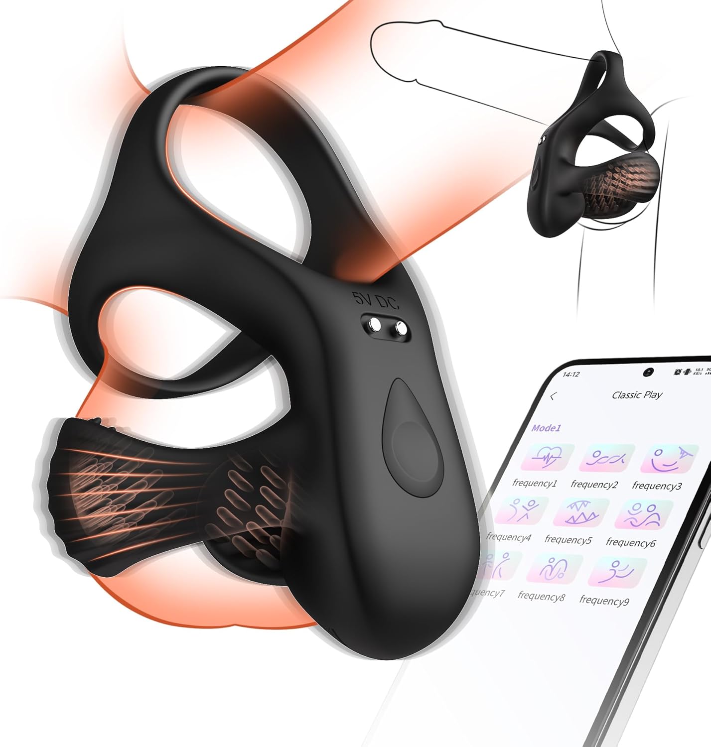 Vibrating Cock Ring with Ball Wrap