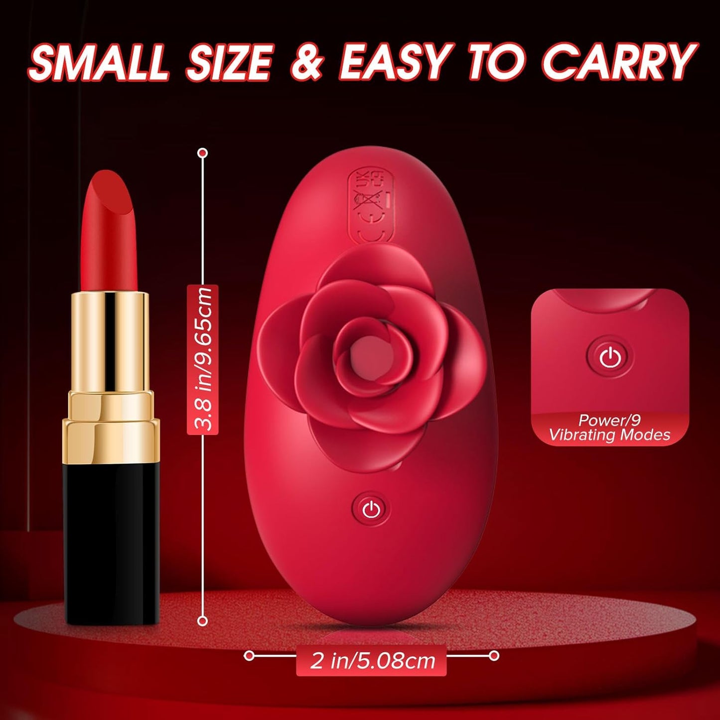 Rose Mini Bullet Fingervibratoren zur Stimulation der Brustwarzen und Klitoris