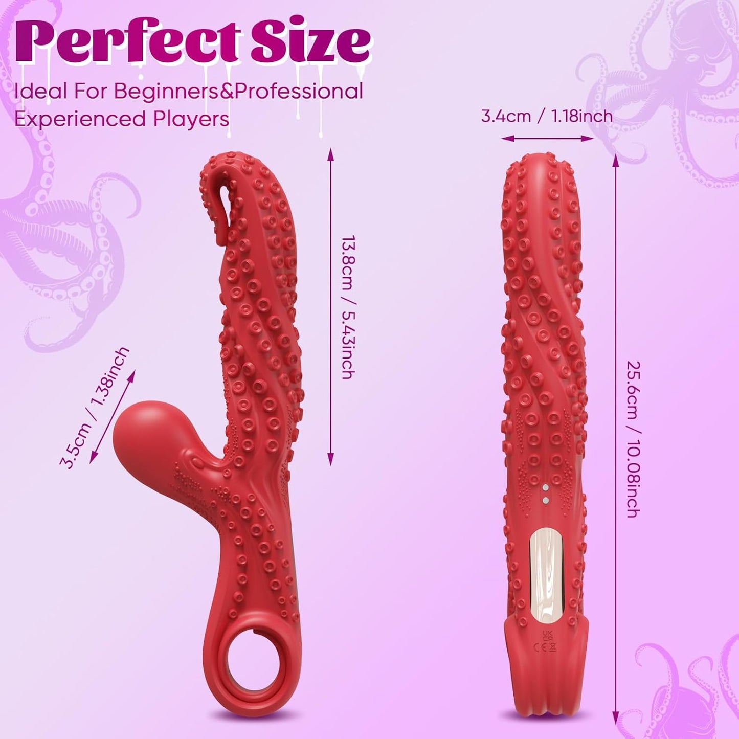 Octopus Tentacle Vibrating G-Spot Vibrator With Pull Ring