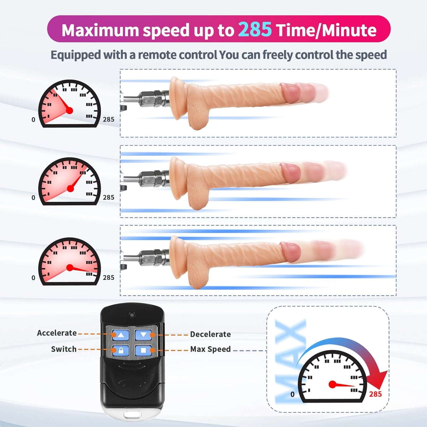 2-In-1 Handheld Automatic Thrusting Sex Machine Sm Remote Control Toy