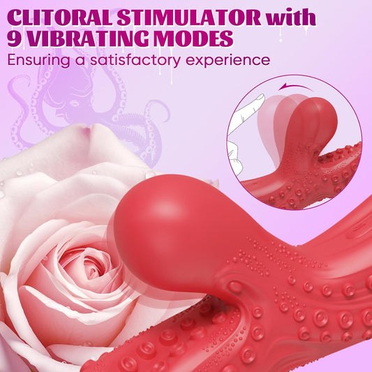 Octopus Tentacle Vibrating G-Spot Vibrator With Pull Ring