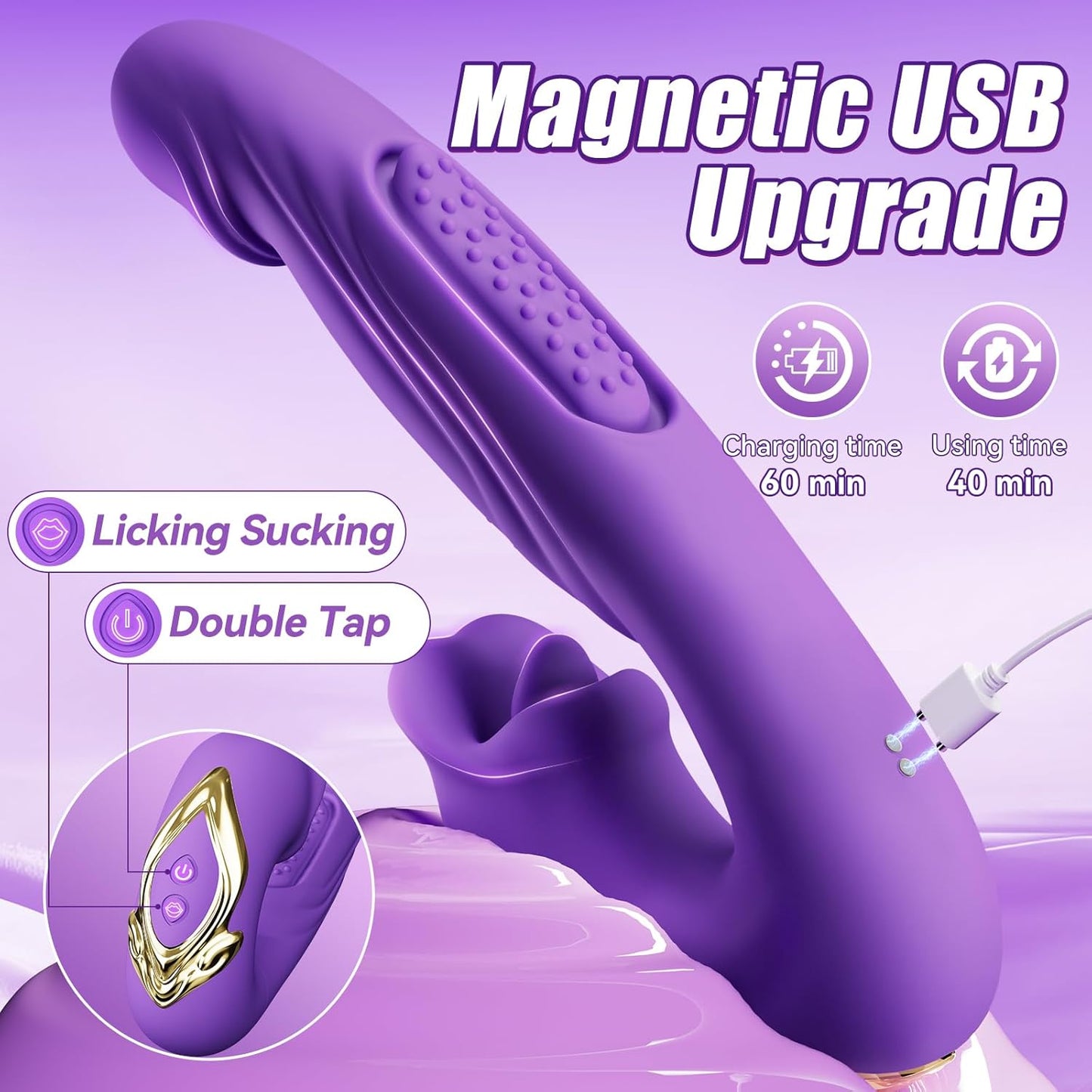 Rose Muncher Mundbeißendes Klopfen Ultimatives Vergnügen G-Punkt-Vibrator
