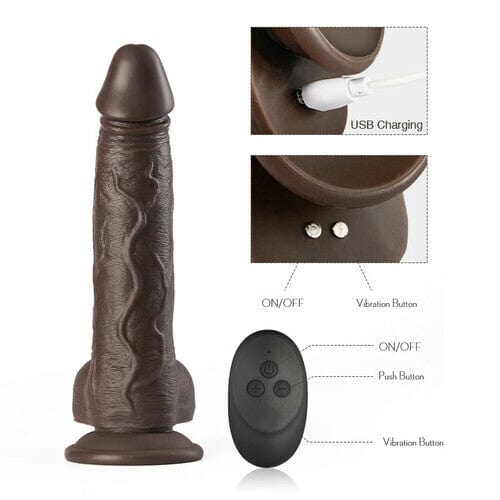 8.7inch K05 Emulated Black Coffee Telescopic Rotating Vibrating