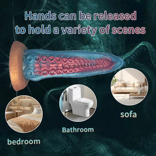 Ocean Blue Octopus Tentacle Silicone Anal Dilator Fantasy Dildo