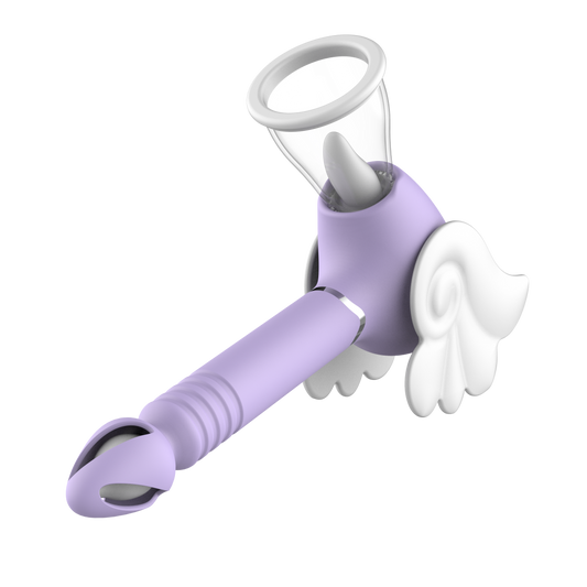 Magic Wand 4 in 1 Vacuum Suction Thrusting Clitoral G-spot Vibrator