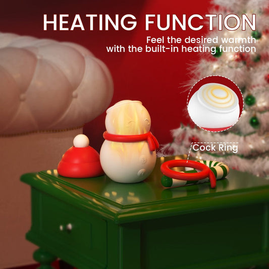 Christmas Snowman Sexual Stimulator 3 Speed And 2 Frequency Vibration Modes Semen Locking Functions