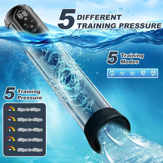 5 Suction 5 Pressure Penis Pump Male Sex Stroker